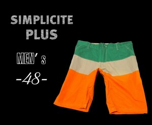 送料無料 メンズL◇SIMPLICITE PLUS◇ショートパンツ