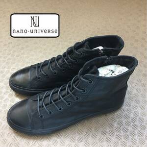 ★【 nano-universe 】★ALL STAR タイプレザーハイカットスニーカー★サイズ41 