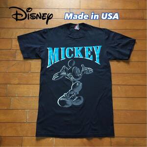 ☆【 Disney 】★Made in USA ミッキープリント Tシャツ★サイズS