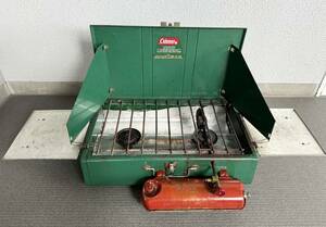 *Coleman Coleman * Vintage two burner Old MADE IN USA 413G 1965 year made shef tray storage bag attaching camp outdoor 