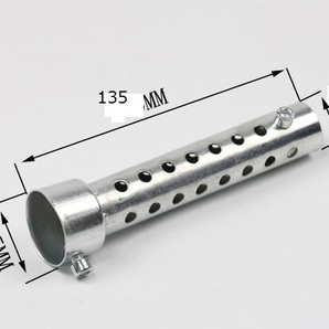 汎用 インナーサイレンサー バッフル チャンバー ロング シルバー 35mmの画像1