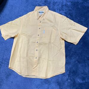 Columbia コロンビア 綿麻 半袖シャツ メンズUSサイズS アウトドア ボタンダウンシャツの画像2