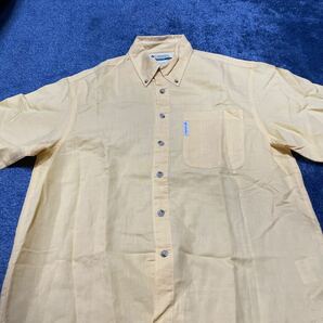 Columbia コロンビア 綿麻 半袖シャツ メンズUSサイズS アウトドア ボタンダウンシャツの画像6