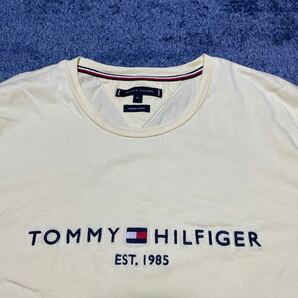 ②TOMMY HILFIGER トミーヒルフィガー オーガニックコットン Tシャツ メンズサイズXL イエロー系の画像3