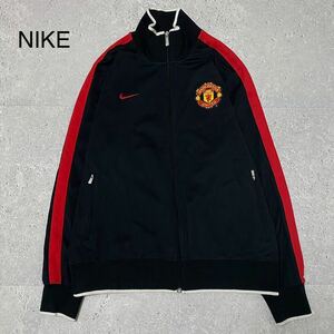 【Y1601】ナイキ NIKE マンチェスタユナイテッド ジャージ トラックジャケット XL 黒 ブラック MANCHESTER UNITED