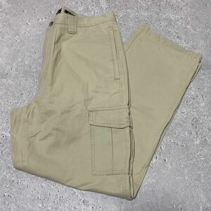 【14-226】Eddie Bauer エディバウアー ミリタリー カーゴパンツ コットン 綿 チノ トラウザー ビッグサイズ W35×R30 ストレート ベージュ