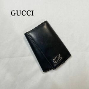 【168】 グッチ GUCCI Gロゴプレート 本革 138050・2149レザー キーケース ブラック 黒 イタリア製 メンズ レディース 男女兼用 匿名配送