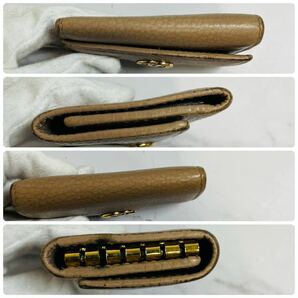 【T145】 グッチ GUCCI マーモント GG 6連キーケース レザー 本革 かわいい 綺麗色 イタリア製の画像7