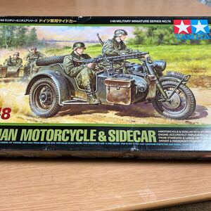 タミヤ ミリタリーミニチュアシリーズ ドイツ軍用サイドカー 未組立 TAMIYA プラモデル GERMAN MOTORCYCLE バイク　トライク