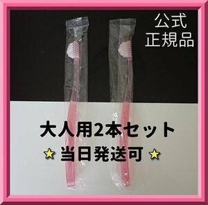 大人気完売品★奇跡の歯ブラシ 大人用 2本セット ピンク サクラ ヒカル 令和の虎 あるほっぷ なおこ先生 中居正広 通販の虎