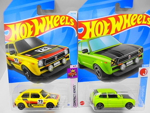 Hotwheels '73 ホンダ シビック カスタム ミニカー 2台セット イエロー グリーン