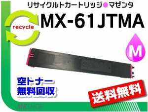 MX-4151/MX-4170FN/MX-4170FV/MX-4171/MX-5150FN/MX-5150FV/MX-5151/MX-5170FN/MX-5170FV対応 リサイクルトナー マゼンタ 再生品