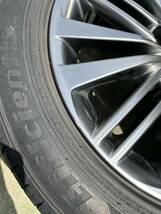 広島市発 クラウンロイヤル 純正ホイール 210系 ブラックスタイル 215/55R17 4本セット 7J 114.3 タイヤホイール　トヨタ グッドイヤー_画像4