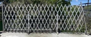  обычная цена :11 десять тысяч ALMAXaru Max aluminium торцевая дверь ширина 7.2m высота 1.8m одна сторона открытие наклонение земля соответствует эластичный ворота аккордеон торцевая дверь aluminium забор 