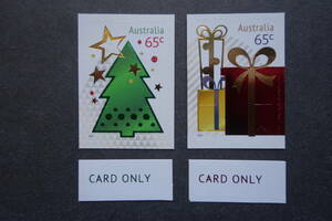  foreign stamp : Australia stamp [ Christmas ] 2 kind . unused 