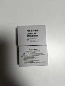 CANON LP-E8 純正バッテリー ケンコーバッテリー 2個セット EOS Kiss X4/X5 X6i Kiss X7i