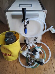 氷冷式 ビールサーバー 回路洗浄済　4社接続可能　　サッポロ アサヒ サントリー キリン　未使用ビールホース2本 コールドプレート　