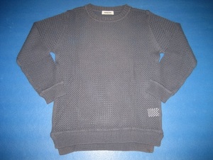 *MONKEY TIME blue gray. mesh sweater L size 