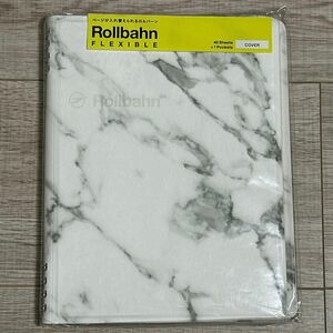 【クーポンで200円オフ！】【Rollbahn】ロルバーン　フレキシブル　カバーA5　マーブルホワイト