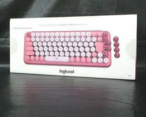 M【大関質店】新品 LOGICOOL ロジクール POP KEYS ポップキーワイヤレスメカニカルキーボード カスタマイズ可能な絵文字キー搭載 K730RO