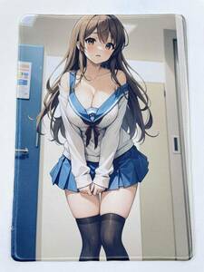 【1円スタート】プレイマット　制服 美少女 コスプレ 女子学生 ビキニ 巨乳　同人　朝比奈みくる Suzumiya Haruhi Series Ｓ09－47