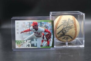  Hiroshima Toyo Carp CARP Tsu rice field . beautiful autograph ball autograph autograph old NPB ball .. stopper new person . baseball 