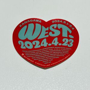 WEST. ステッカー 会場限定 横浜 赤 AWARD