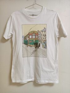 グラニフ 佐々木マキ やっぱりオオカミTシャツ M 白