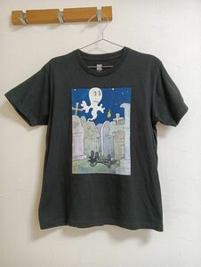 グラニフ 佐々木マキ やっぱりオオカミ Tシャツ M ブラック