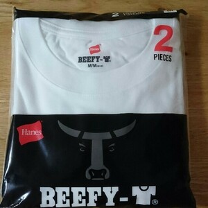 ビーフィー 2枚組 白 ホワイト メンズ ユニセックス Tシャツ 半袖 M　ヘインズ　肉厚　