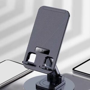 タブレットスタンド スマホスタンド 360度回転 iPad用スタンド スマホ 縦横方向角度調整可 折畳み式 便利 角度・高さ調整