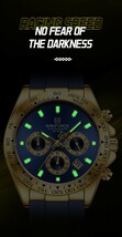 特価 新品 未使用 腕時計 クオーツ メンズ レディース アナログ クロノグラフ ステンレス ミリタリー シリコン 防水 耐衝撃 発光 c2933_画像8