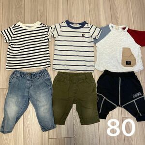 ミキハウス　プティマイン　ブランシェス　Tシャツ　ズボン　６枚セット　80センチ　男の子