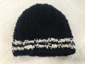 ニット帽 黒 帽子 ブラック 冬　レディース　AZUL by moussy フリーサイズ　Free 女性　ファッション　ふわふわ　もこもこ