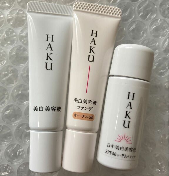 HAKU メラノフォーカスZ、薬用美白美容液 ファンデーション、日中美白美容液サンプルセット