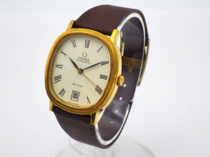 【ジャンク品】OMEGA オメガ De Ville デビル 162.0063 QZ cal.1012 デイト メンズ 腕時計 不動品