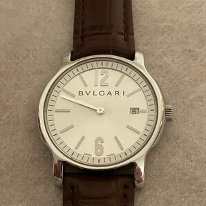 値下げ 稼働★ブルガリ Bvlgari ST35S（ソロテンポ） メンズ クォーツ腕時計※革ベルト新品交換済