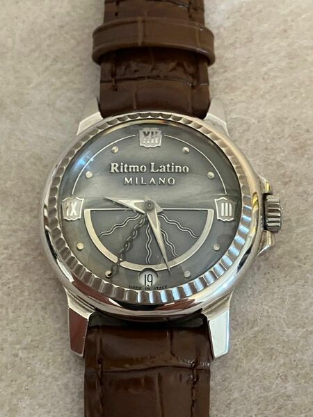 値下げ 稼働★Ritmo Latino MILANO / リトモ ラティーノ QZ腕時計 ※電池交換、革ベルト新品、尾錠純正品