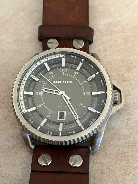 値下げ 稼働★ディーゼル DZ-1716 グレー クオーツ メンズ 腕時計 M41612