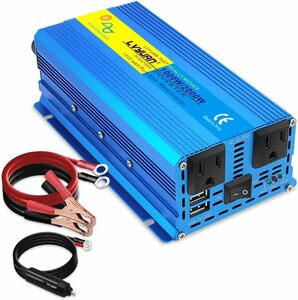 LVYUAN【正規品】 インバーター 正弦波 12V 1000W 最大 2000W DC 12V（直流） AC100V（交流） 変