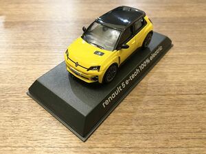  new goods original package attaching rare!1/43 Renault original Norev new model Renault 5 thank E Tec yellow 