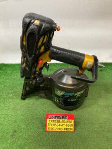 【中古品】★HiKOKI(日立工機) 90㎜高圧ロール釘打機 メタリックゴールド NV90HMC ITEF2RBVHU6C