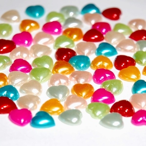 * deco parts *10 millimeter pearl Heart *8 color 80 piece 