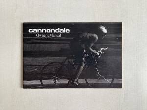 cannondale Owner's Manual 1991USED キャノンデール オーナーズ マニュアル 90s