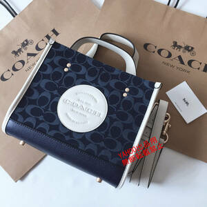 ★COACHバッグ★コーチ C5638 デニム ハンドバッグ トートバッグ ショルダーバッグ シグネチャー レディースバッグ アウトレット品 新品