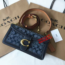 ★COACHバッグ★コーチ 3700 デニム ハンドバッグ ショルダーバッグ クロスボディー レディース2WAYバッグ シグネチャー アウトレット品 _画像1