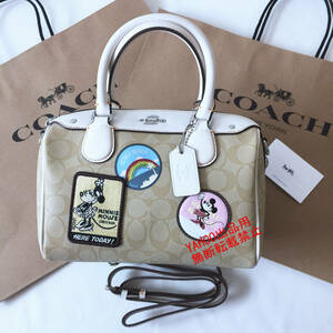 ★COACHバッグ★コーチ F29357 ディズニーミニーマウス パッチワーク ショルダーバッグ ハンドバッグ レディース アウトレット品 新品