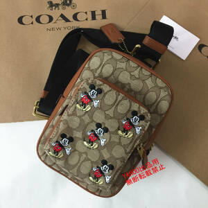 ★COACHバッグ★コーチ CM721レCOACH×DISNEYコラボ トラックパック14 ミッキーマウス ショルダーバッグ クロスボディーアウトレット品新品