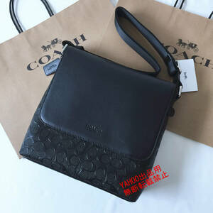 ★COACHバッグ★コーチ F72220 ブラック ショルダーバッグ チャールズ メッセンジャーシグネチャーボディーバッグ アウトレット品 