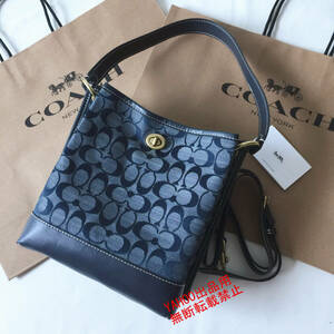 ★COACHバッグ★コーチ CN063 デニム ハンドバッグ バケットバッグ ショルダーバッグ 手提げバッグ 斜めがけバッグ アウトレット品 新品 